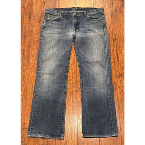 7 For All Mankind Blue Bootcut Denim Jeans - Men's 36